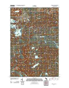 Carney Lake Michigan Historical topographic map, 1:24000 scale, 7.5 X 7.5 Minute, Year 2011
