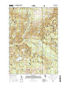 Carr Michigan Current topographic map, 1:24000 scale, 7.5 X 7.5 Minute, Year 2017