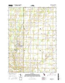 Carson City Michigan Current topographic map, 1:24000 scale, 7.5 X 7.5 Minute, Year 2016