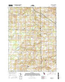 Casnovia Michigan Current topographic map, 1:24000 scale, 7.5 X 7.5 Minute, Year 2017