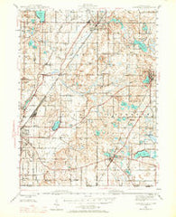 Cassopolis Michigan Historical topographic map, 1:62500 scale, 15 X 15 Minute, Year 1945