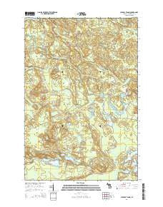 Cataract Basin Michigan Historical topographic map, 1:24000 scale, 7.5 X 7.5 Minute, Year 2014