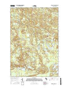 Cataract Basin Michigan Current topographic map, 1:24000 scale, 7.5 X 7.5 Minute, Year 2017