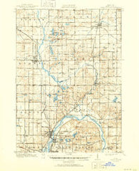 Cedar Springs Michigan Historical topographic map, 1:62500 scale, 15 X 15 Minute, Year 1918