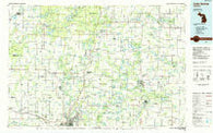 Cedar Springs Michigan Historical topographic map, 1:100000 scale, 30 X 60 Minute, Year 1985