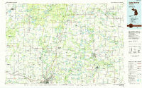 Cedar Springs Michigan Historical topographic map, 1:100000 scale, 30 X 60 Minute, Year 1985