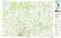 Cedar Springs Michigan Historical topographic map, 1:100000 scale, 30 X 60 Minute, Year 1986