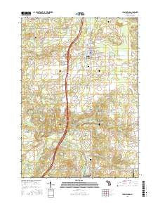 Cedar Springs Michigan Current topographic map, 1:24000 scale, 7.5 X 7.5 Minute, Year 2017