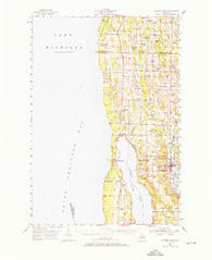 Central Lake Michigan Historical topographic map, 1:62500 scale, 15 X 15 Minute, Year 1954