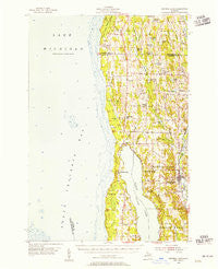Central Lake Michigan Historical topographic map, 1:62500 scale, 15 X 15 Minute, Year 1954