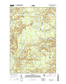 Chabeneau Lake Michigan Historical topographic map, 1:24000 scale, 7.5 X 7.5 Minute, Year 2014
