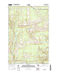 Chandler Michigan Current topographic map, 1:24000 scale, 7.5 X 7.5 Minute, Year 2016