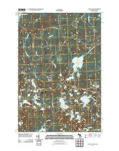 Chaney Lake Michigan Historical topographic map, 1:24000 scale, 7.5 X 7.5 Minute, Year 2011