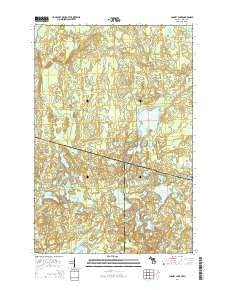 Chaney Lake Michigan Historical topographic map, 1:24000 scale, 7.5 X 7.5 Minute, Year 2014
