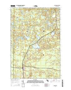 Channing Michigan Historical topographic map, 1:24000 scale, 7.5 X 7.5 Minute, Year 2014