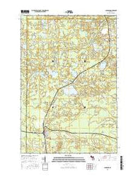 Channing Michigan Current topographic map, 1:24000 scale, 7.5 X 7.5 Minute, Year 2016