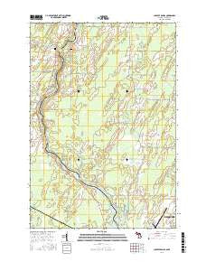 Chappee Rapids Michigan Current topographic map, 1:24000 scale, 7.5 X 7.5 Minute, Year 2016