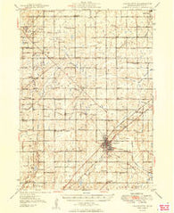 Charlotte Michigan Historical topographic map, 1:62500 scale, 15 X 15 Minute, Year 1949
