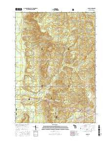 Chase Michigan Current topographic map, 1:24000 scale, 7.5 X 7.5 Minute, Year 2017
