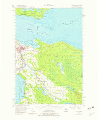 Cheboygan Michigan Historical topographic map, 1:62500 scale, 15 X 15 Minute, Year 1957