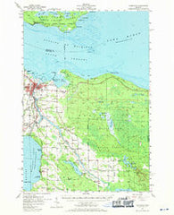 Cheboygan Michigan Historical topographic map, 1:62500 scale, 15 X 15 Minute, Year 1957