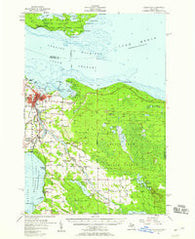 Cheboygan Michigan Historical topographic map, 1:62500 scale, 15 X 15 Minute, Year 1957