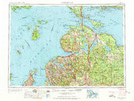 Cheboygan Michigan Historical topographic map, 1:250000 scale, 1 X 2 Degree, Year 1955