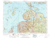 Cheboygan Michigan Historical topographic map, 1:250000 scale, 1 X 2 Degree, Year 1955