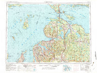 Cheboygan Michigan Historical topographic map, 1:250000 scale, 1 X 2 Degree, Year 1955