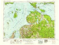 Cheboygan Michigan Historical topographic map, 1:250000 scale, 1 X 2 Degree, Year 1958