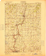 Chesaning Michigan Historical topographic map, 1:62500 scale, 15 X 15 Minute, Year 1917
