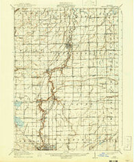 Chesaning Michigan Historical topographic map, 1:62500 scale, 15 X 15 Minute, Year 1917