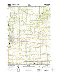 Chesaning East Michigan Current topographic map, 1:24000 scale, 7.5 X 7.5 Minute, Year 2016