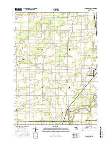 Chesaning West Michigan Current topographic map, 1:24000 scale, 7.5 X 7.5 Minute, Year 2016