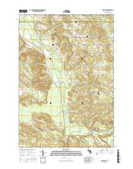 Chestonia Michigan Current topographic map, 1:24000 scale, 7.5 X 7.5 Minute, Year 2016
