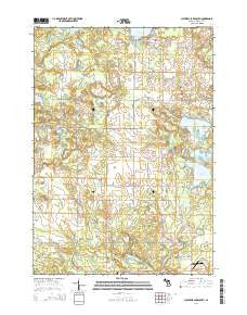 Chippewa Lake South Michigan Historical topographic map, 1:24000 scale, 7.5 X 7.5 Minute, Year 2014