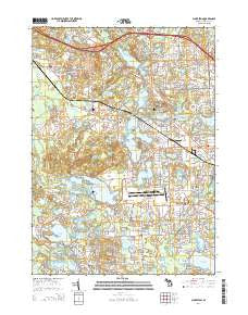 Clarkston Michigan Historical topographic map, 1:24000 scale, 7.5 X 7.5 Minute, Year 2014