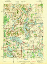 Clarkston Michigan Historical topographic map, 1:24000 scale, 7.5 X 7.5 Minute, Year 1943