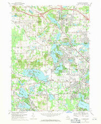 Clarkston Michigan Historical topographic map, 1:24000 scale, 7.5 X 7.5 Minute, Year 1968