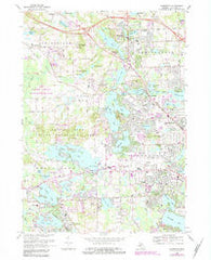 Clarkston Michigan Historical topographic map, 1:24000 scale, 7.5 X 7.5 Minute, Year 1968