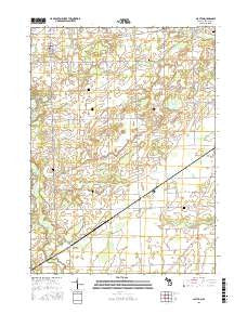 Clayton Michigan Current topographic map, 1:24000 scale, 7.5 X 7.5 Minute, Year 2016