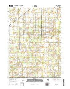 Climax Michigan Historical topographic map, 1:24000 scale, 7.5 X 7.5 Minute, Year 2014