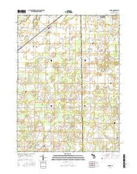 Climax Michigan Current topographic map, 1:24000 scale, 7.5 X 7.5 Minute, Year 2016