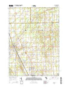 Clio Michigan Historical topographic map, 1:24000 scale, 7.5 X 7.5 Minute, Year 2014