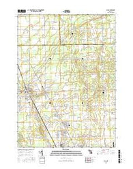 Clio Michigan Current topographic map, 1:24000 scale, 7.5 X 7.5 Minute, Year 2016