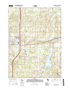 Coldwater East Michigan Current topographic map, 1:24000 scale, 7.5 X 7.5 Minute, Year 2016