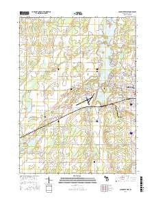 Coldwater West Michigan Current topographic map, 1:24000 scale, 7.5 X 7.5 Minute, Year 2016