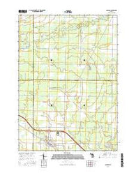 Coleman Michigan Current topographic map, 1:24000 scale, 7.5 X 7.5 Minute, Year 2017