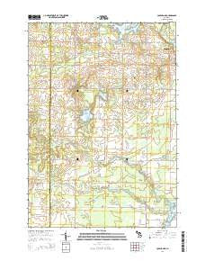 Coleman NE Michigan Historical topographic map, 1:24000 scale, 7.5 X 7.5 Minute, Year 2014