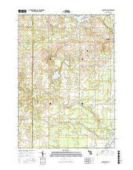 Coleman NE Michigan Current topographic map, 1:24000 scale, 7.5 X 7.5 Minute, Year 2016